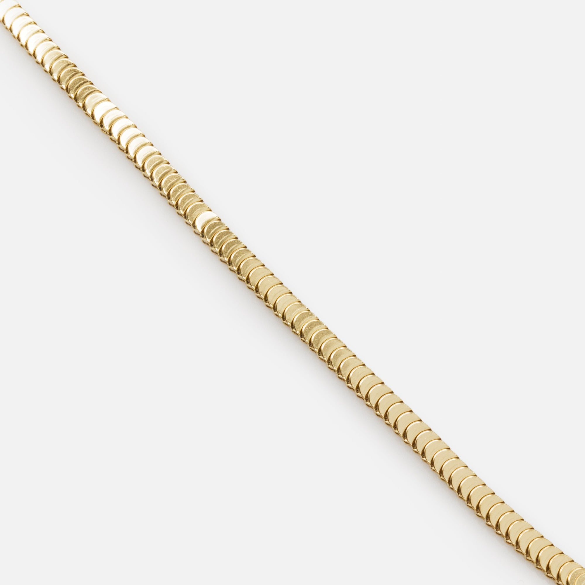 Gold-plated stainless steel domino effect half-circle bracelet