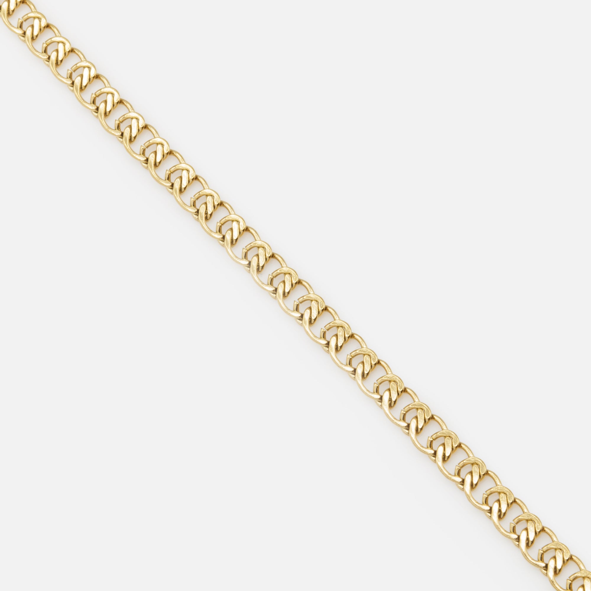 Bracelet doré maille croisée en acier inoxydable