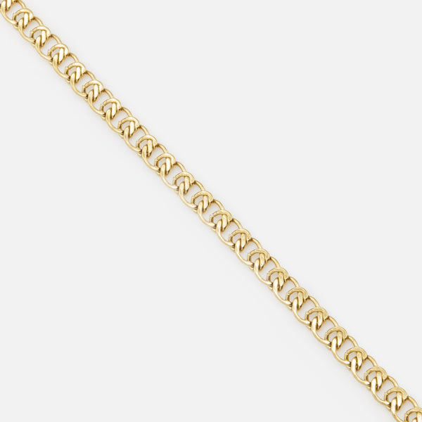 Load image into Gallery viewer, Bracelet doré maille croisée en acier inoxydable
