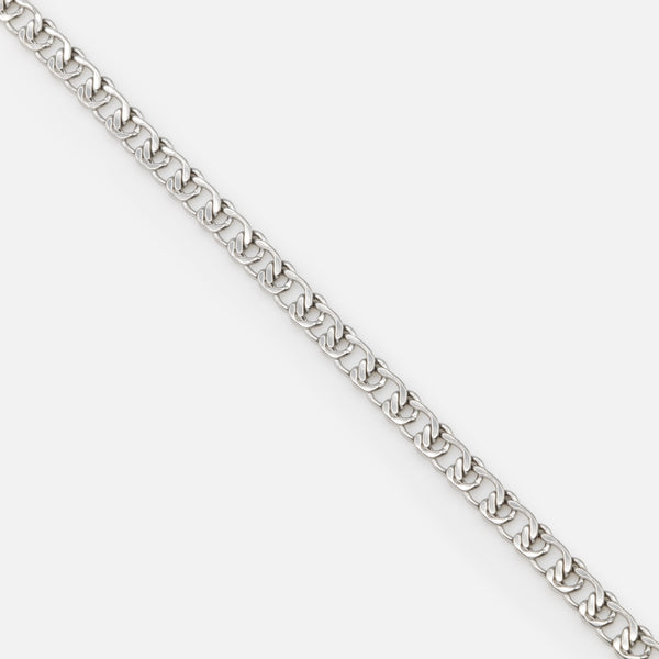 Load image into Gallery viewer, Bracelet argenté maille croisée en acier inoxydable
