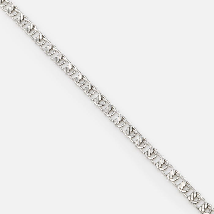Silver stainless steel cross mesh bracelet