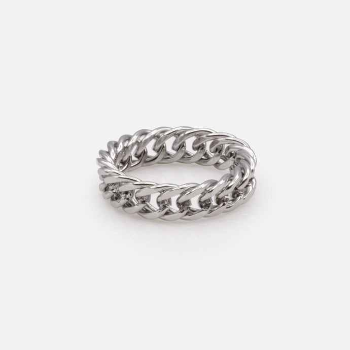 SF253R031SL - Silver Stainless Steel Mesh Ring