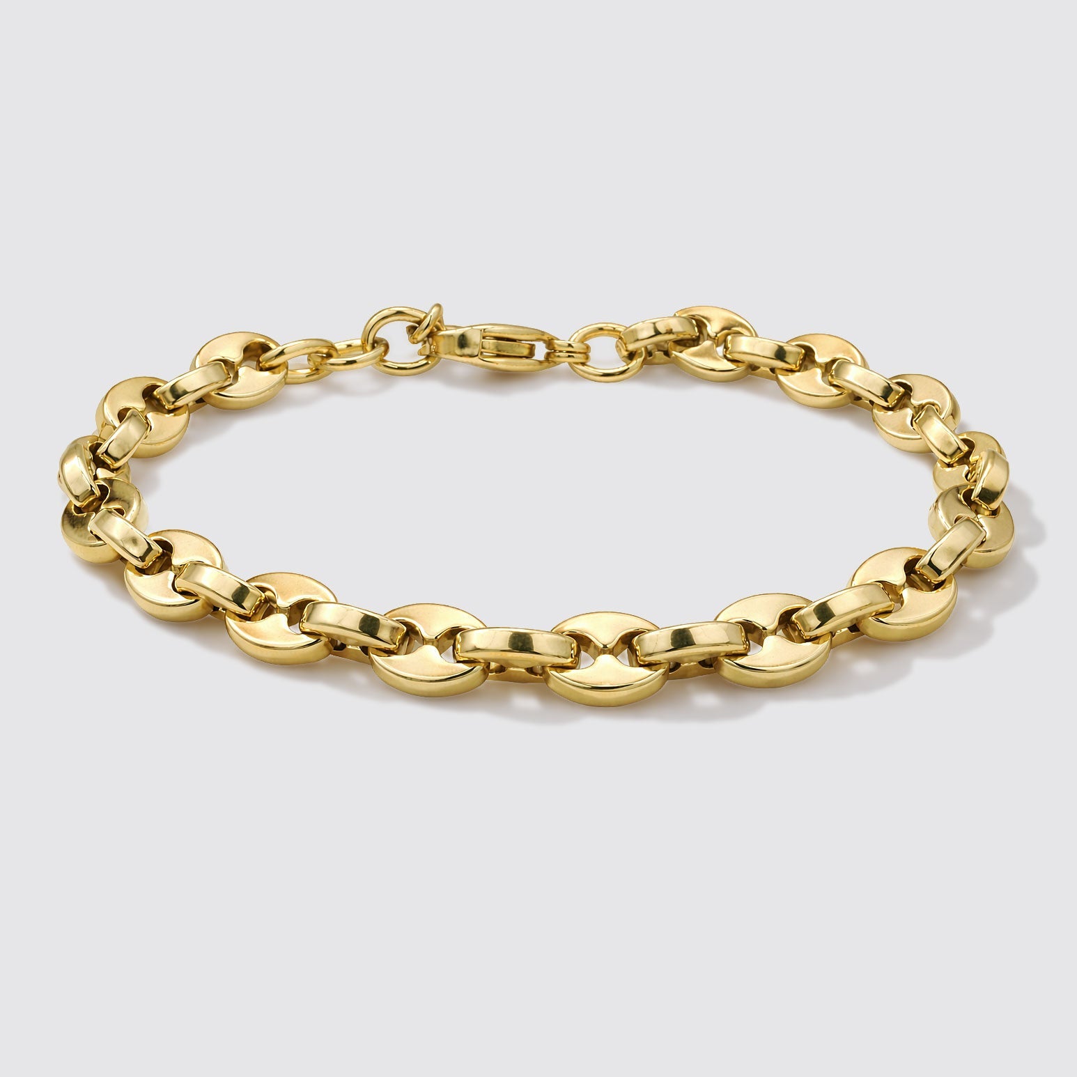 Bracelet maille marine dorée en acier inoxydable