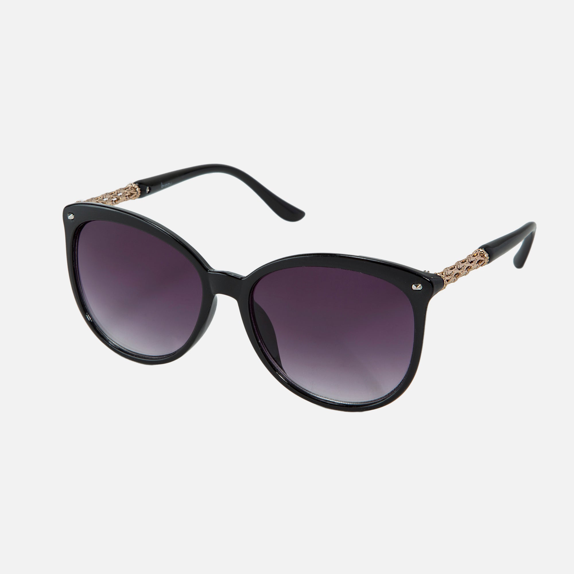 Black cat eye sunglasses with decorated paws