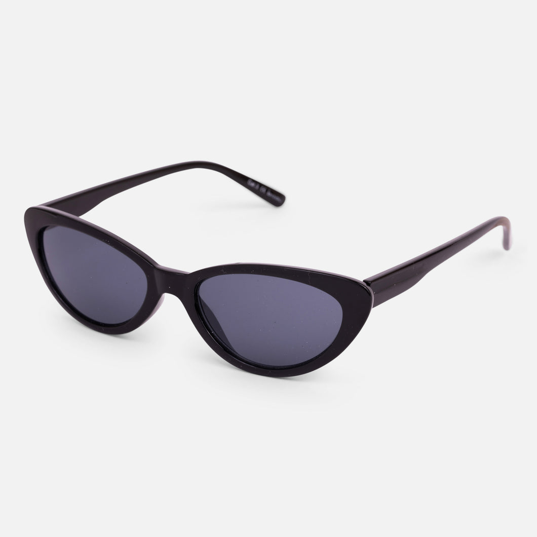 Black Slim Cat Eye Sunglasses