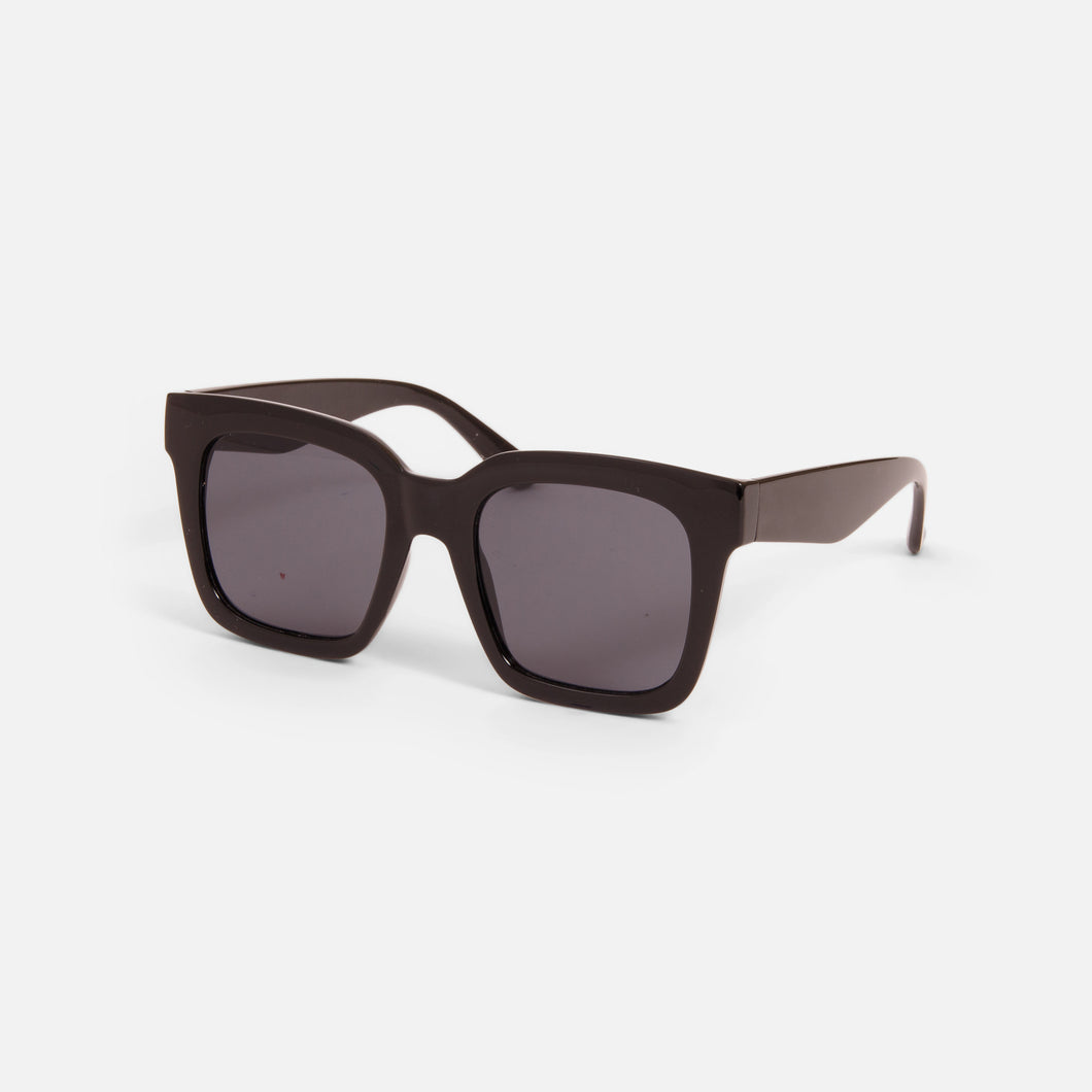 Large square black sunglasses