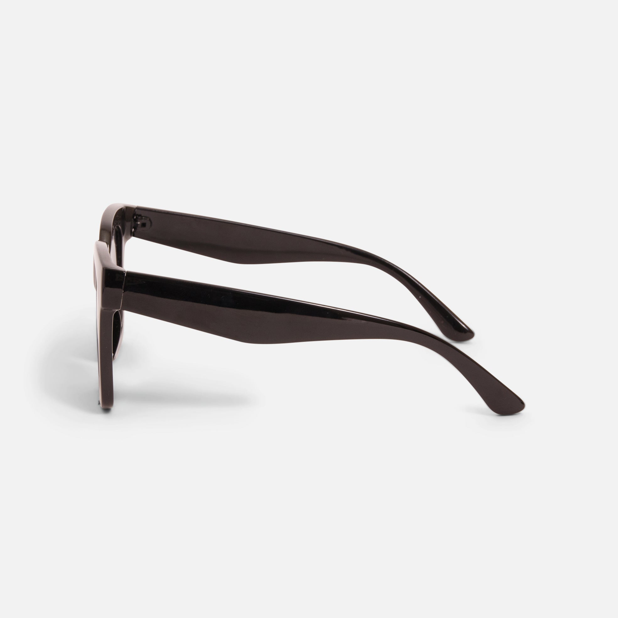 Large square black sunglasses