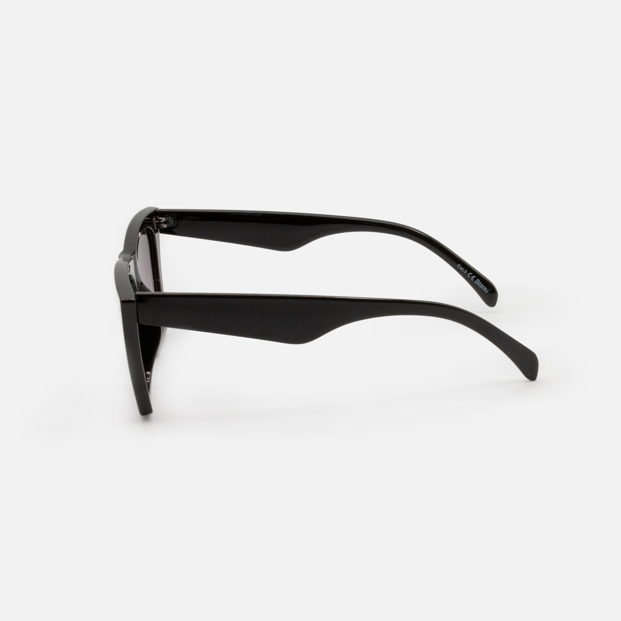 Black angular cat-eye sunglasses