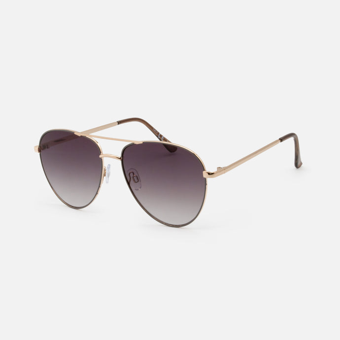 Lunettes de soleil aviateur dorées et grises