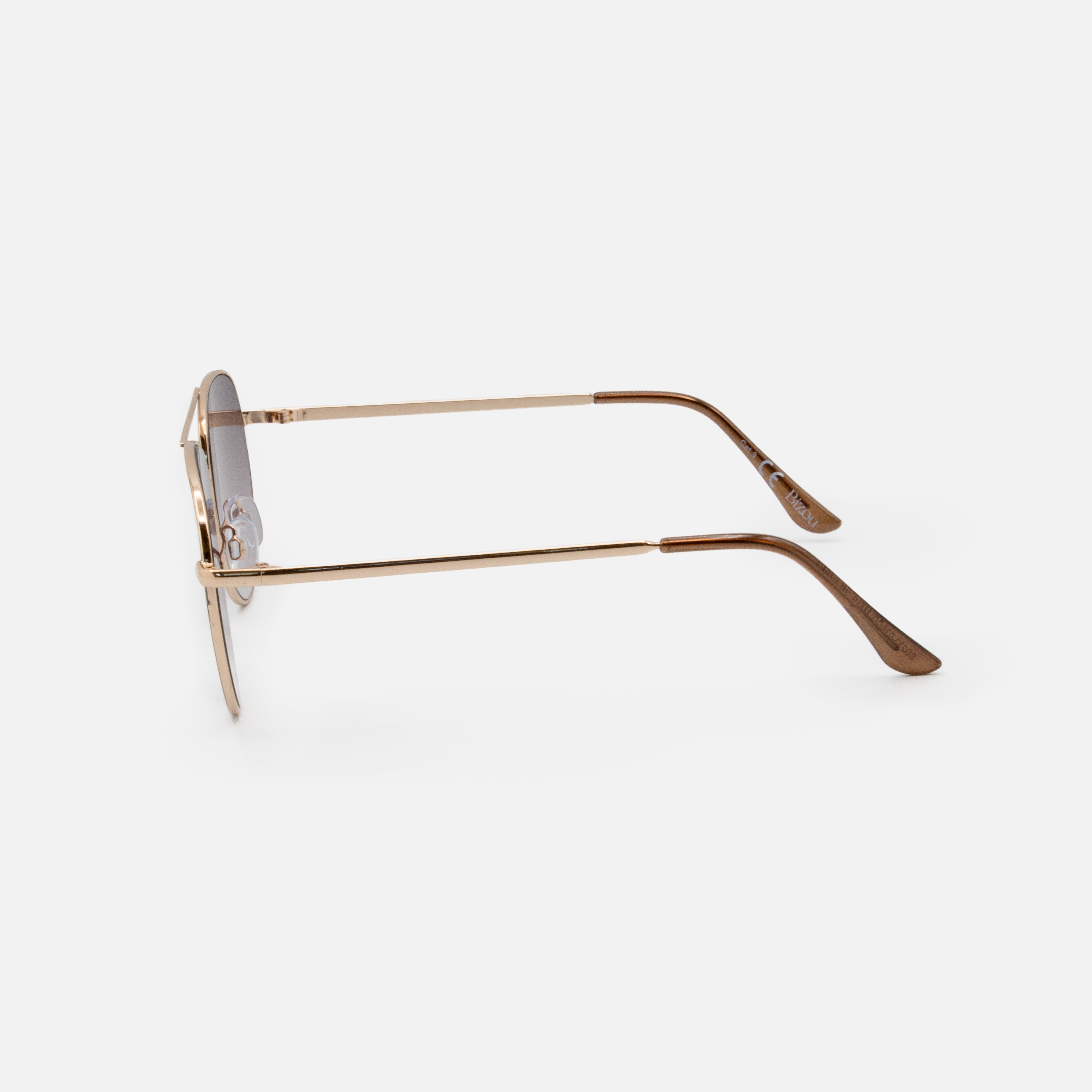 Lunettes de soleil aviateur dorées et grises