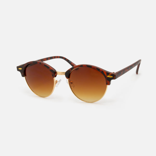 Load image into Gallery viewer, Gold round sunglasses
