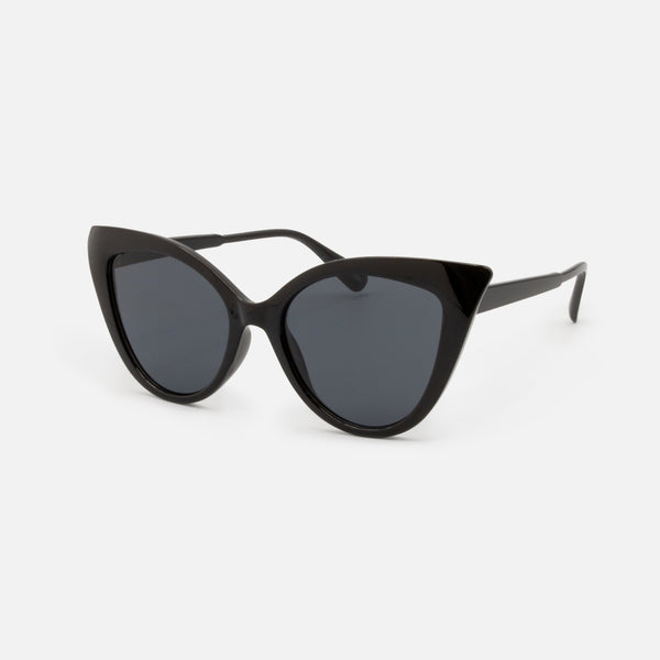 Load image into Gallery viewer, Black Cat Eye Wide Tip Sunglasses
