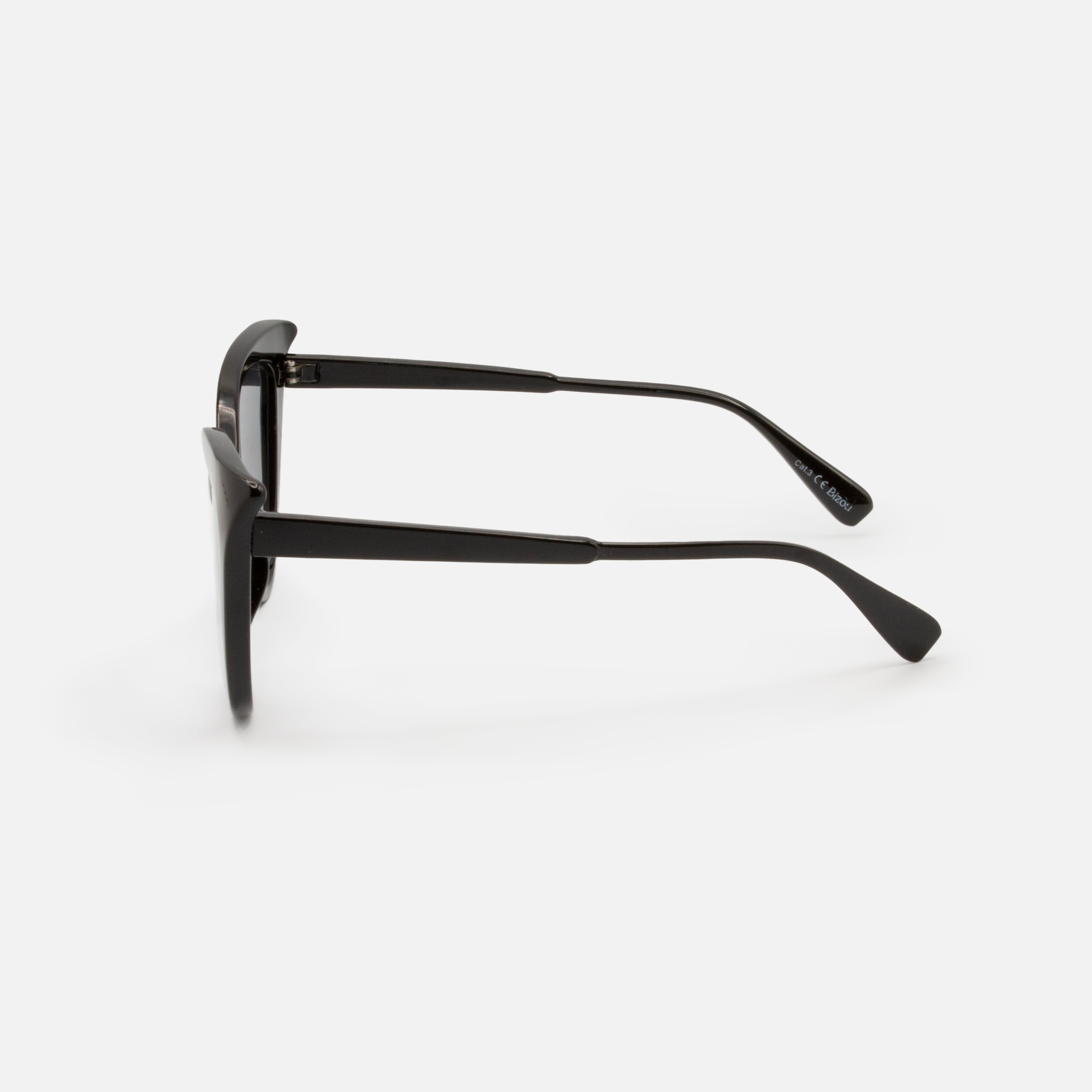 Black Cat Eye Wide Tip Sunglasses