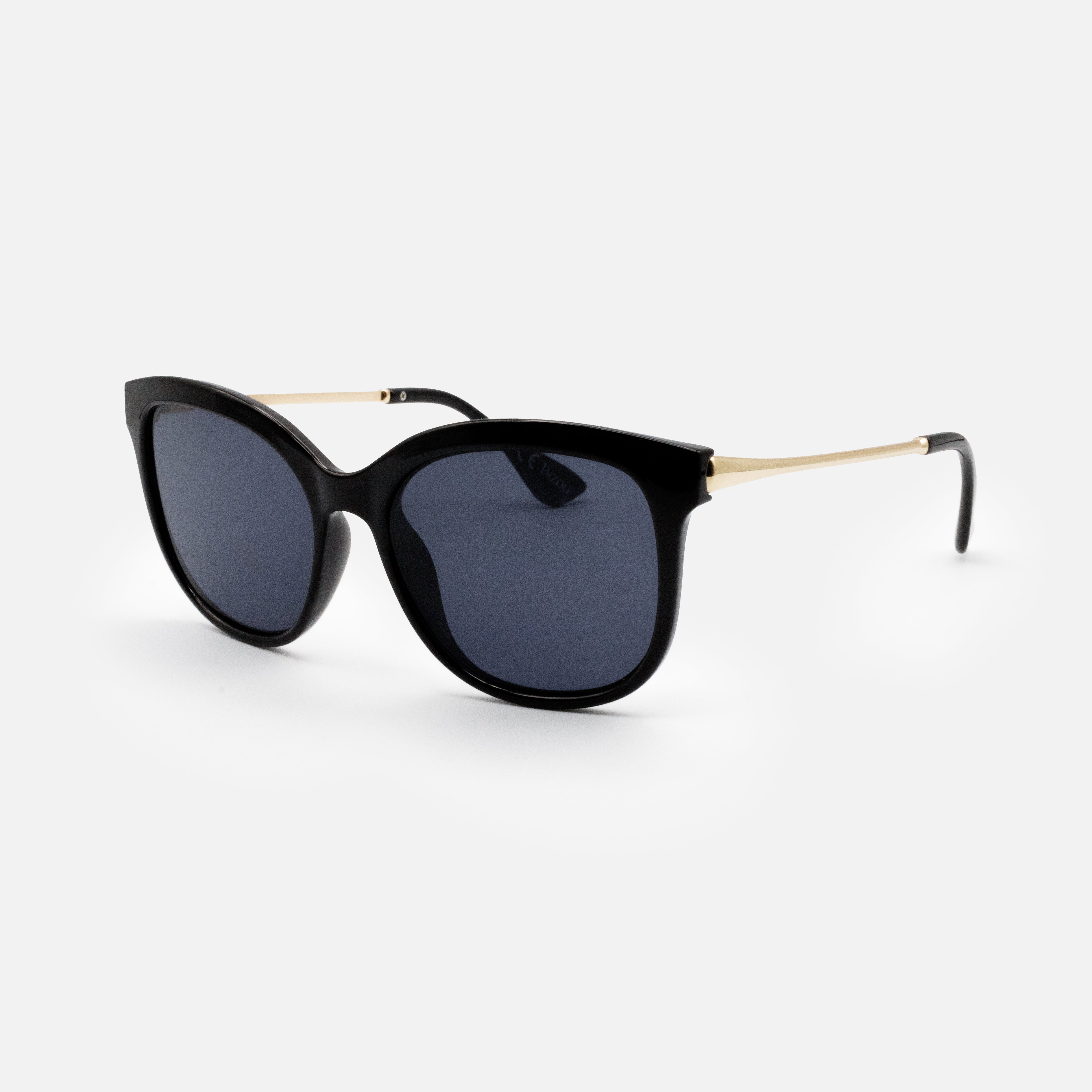 Black and Gold Sunglasses with Black Lens