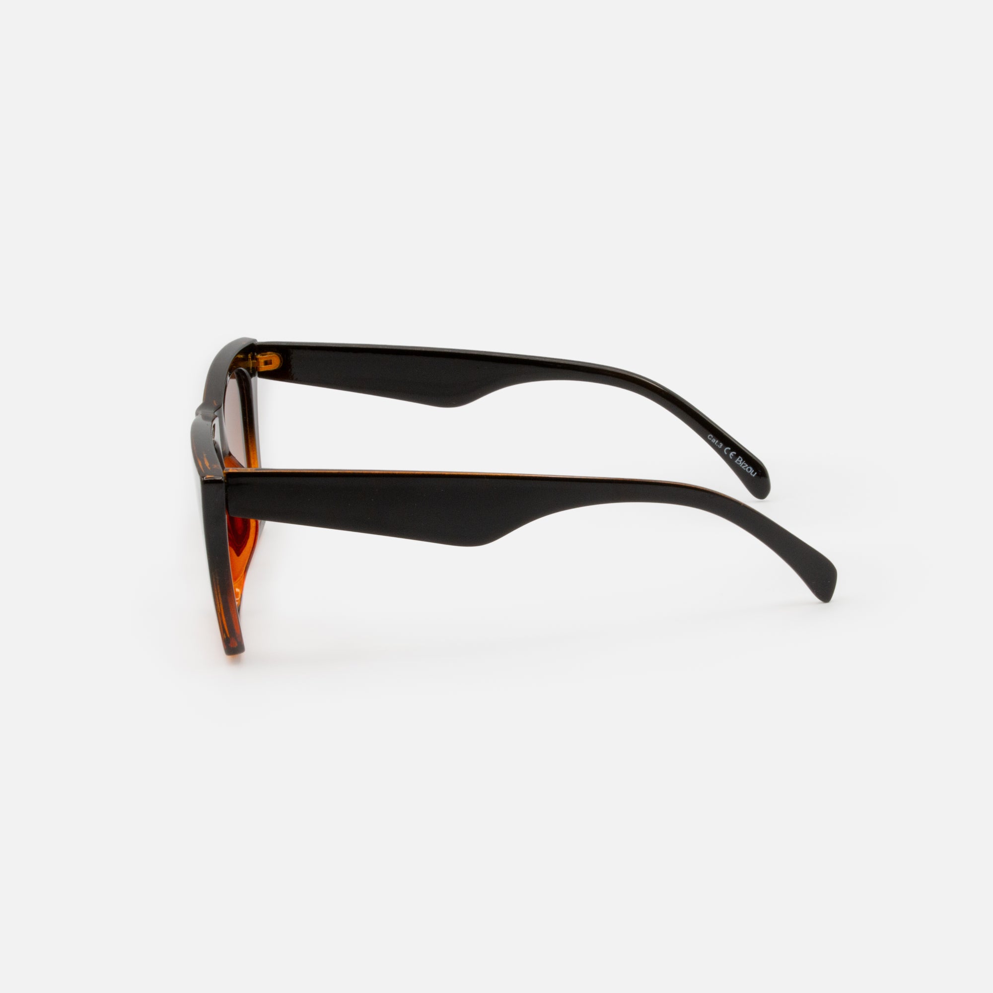 Black and tortoise gradient angular cat-eye sunglasses