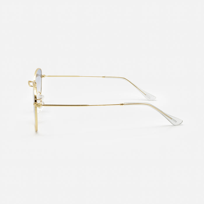 Lunettes de soleil dorées avec verres bleutés