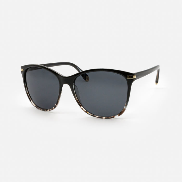 Lunettes de soleil noires avec détails dorés