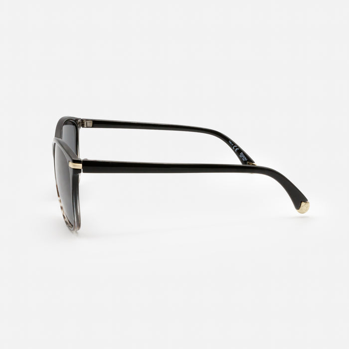 Lunettes de soleil noires avec détails dorés