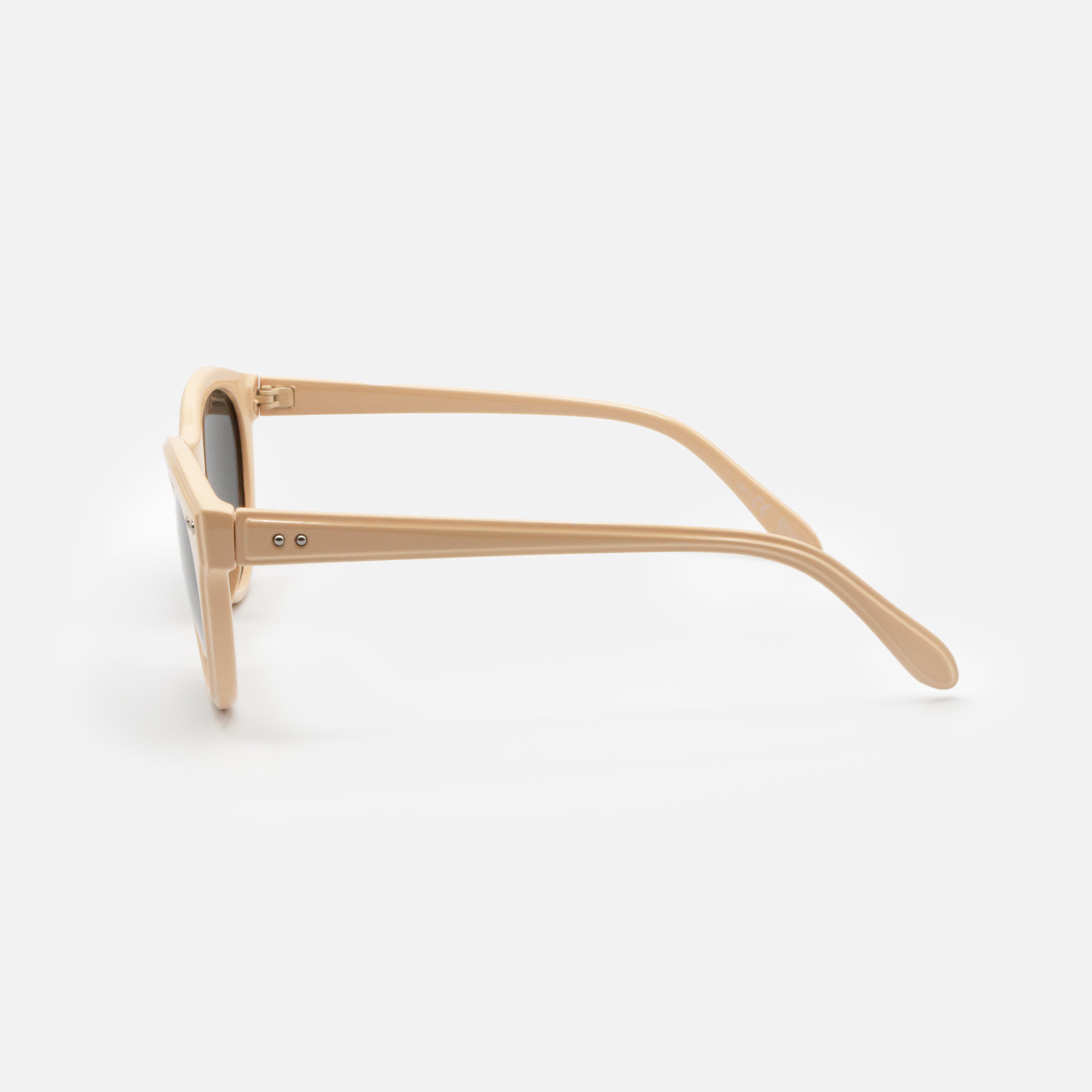 Beige sunglasses with black lenses