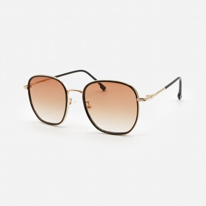Lunettes de soleil noires et dorées