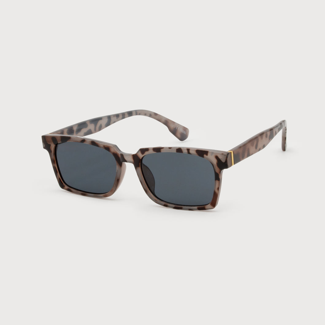 Tortoise Gray Rectangular Sunglasses