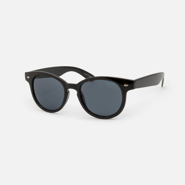 Load image into Gallery viewer, Black round sunglasses
