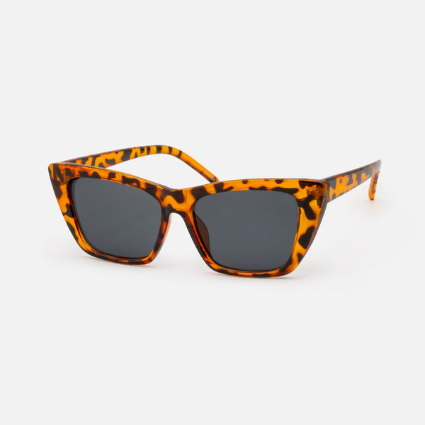 Load image into Gallery viewer, Tortoise rectangular cat-eye sunglasses
