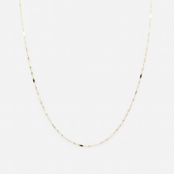 Load image into Gallery viewer, 16 inch Singapore chain with 10k gold flat inserts
