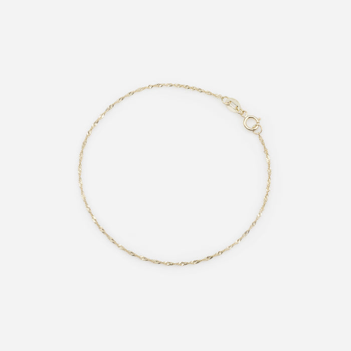 Bracelet Singapour 7,5 pouces en or 10 carats