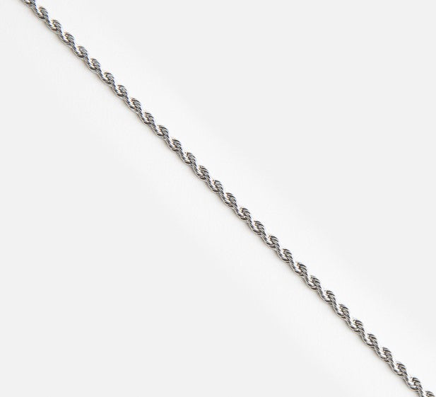 Twisted stainless steel ankle chain