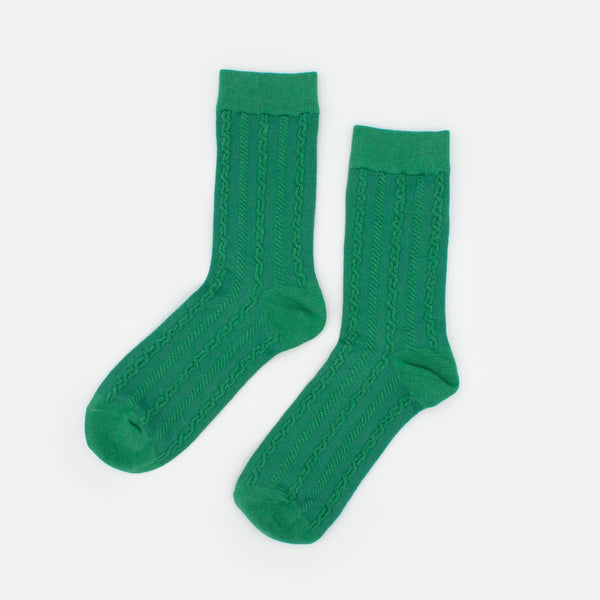 Load image into Gallery viewer, Green braided stockings
