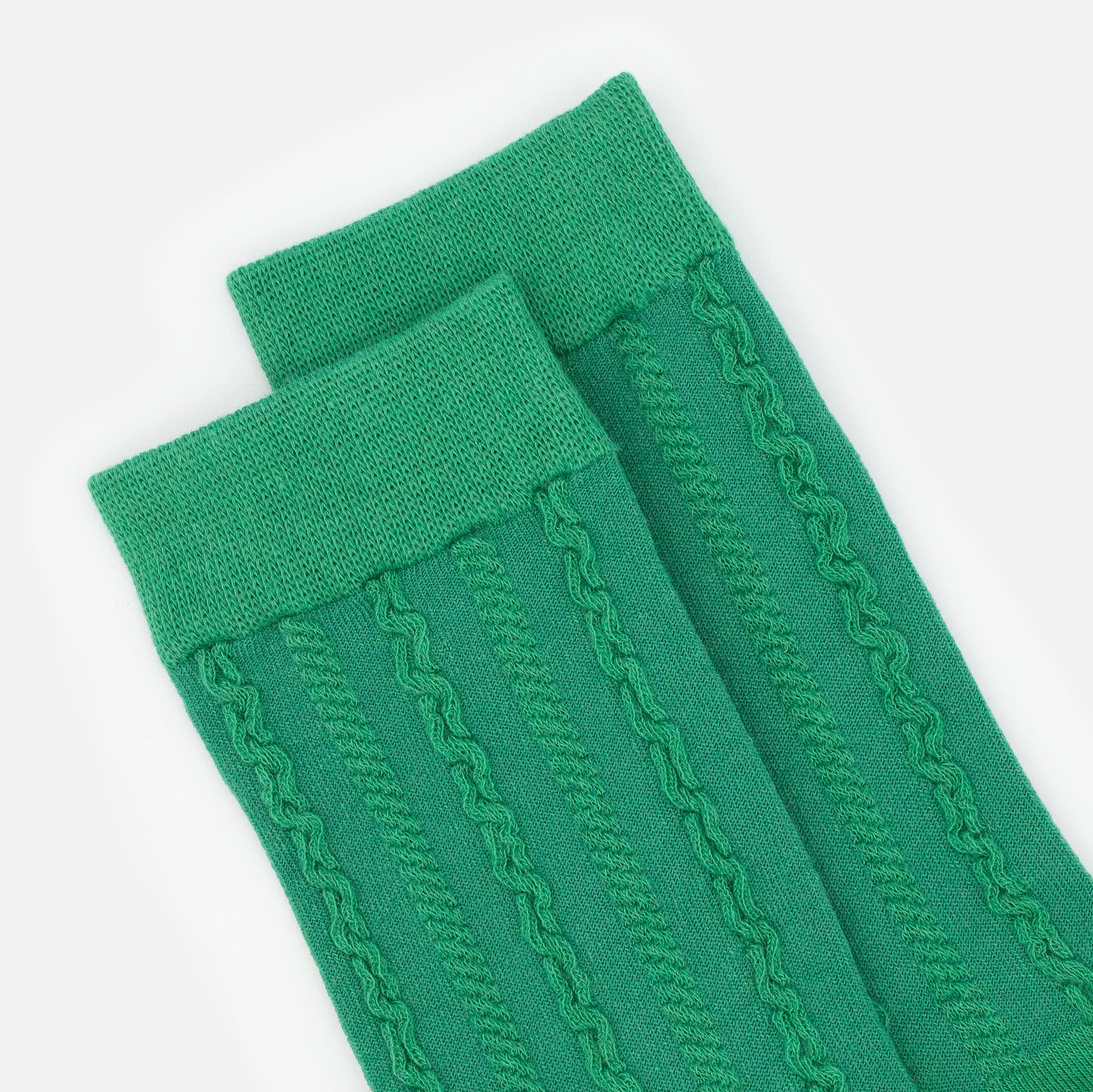 Green braided stockings