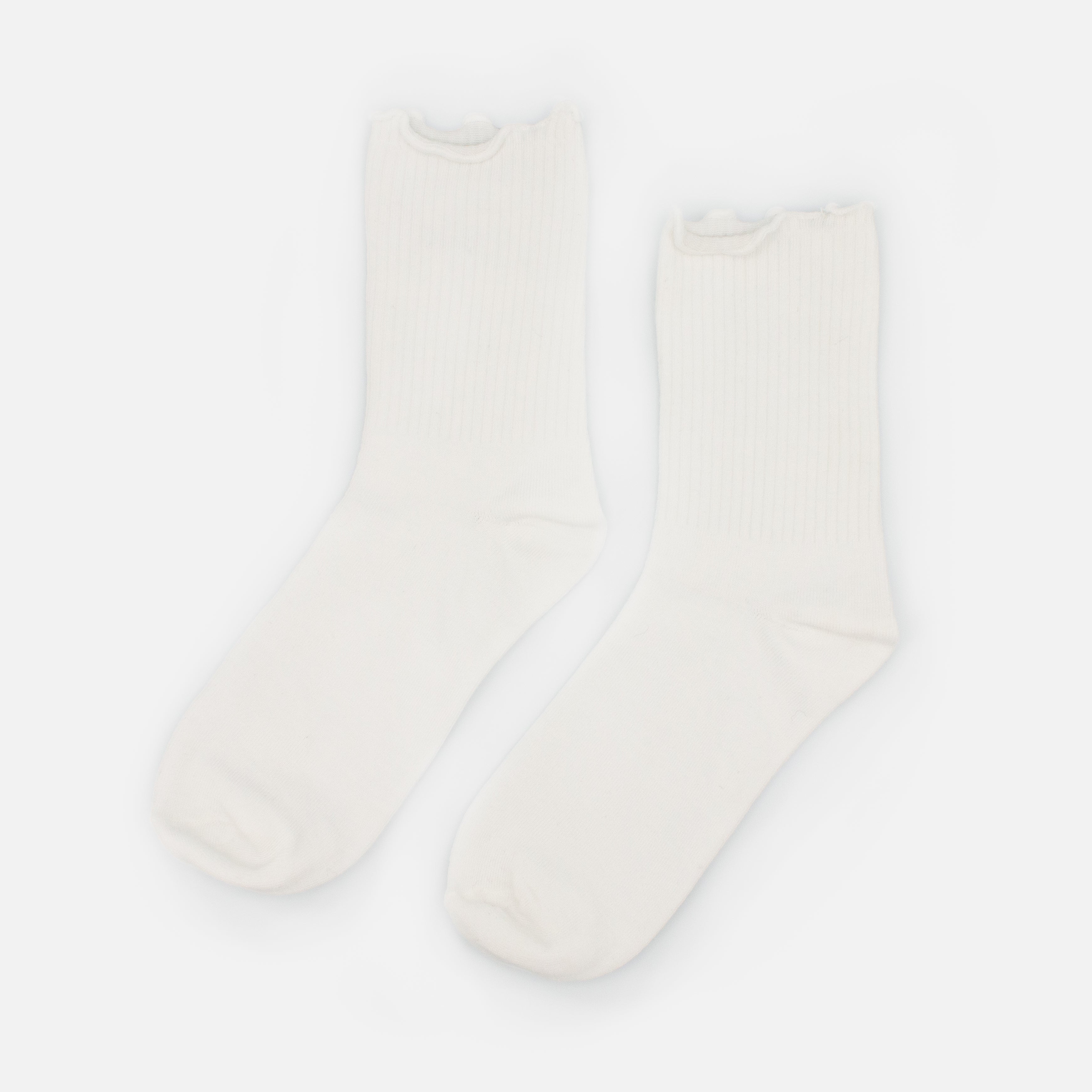 White stockings with wavy trim
