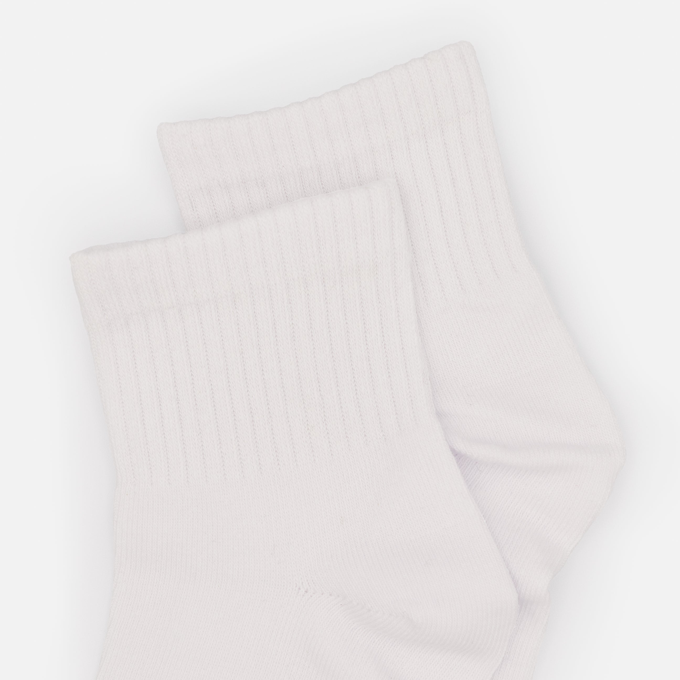 Mid-length white stockings