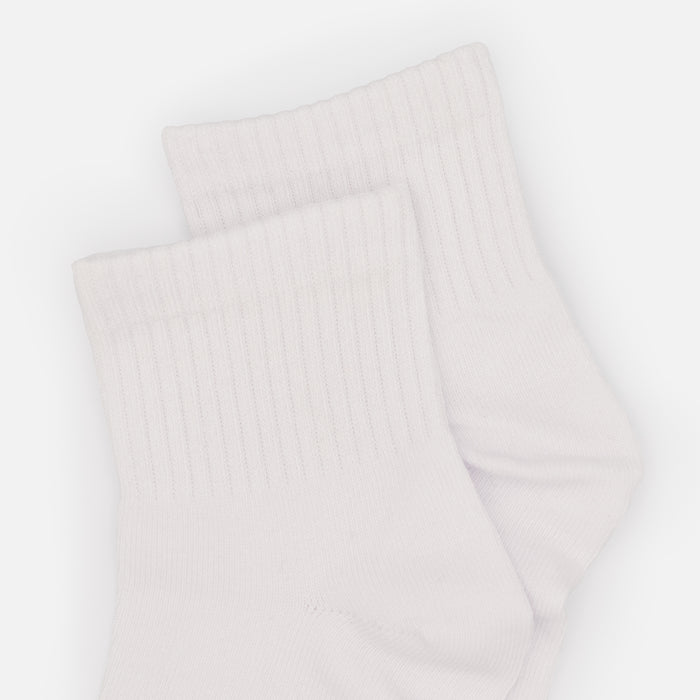 Mid-length white stockings
