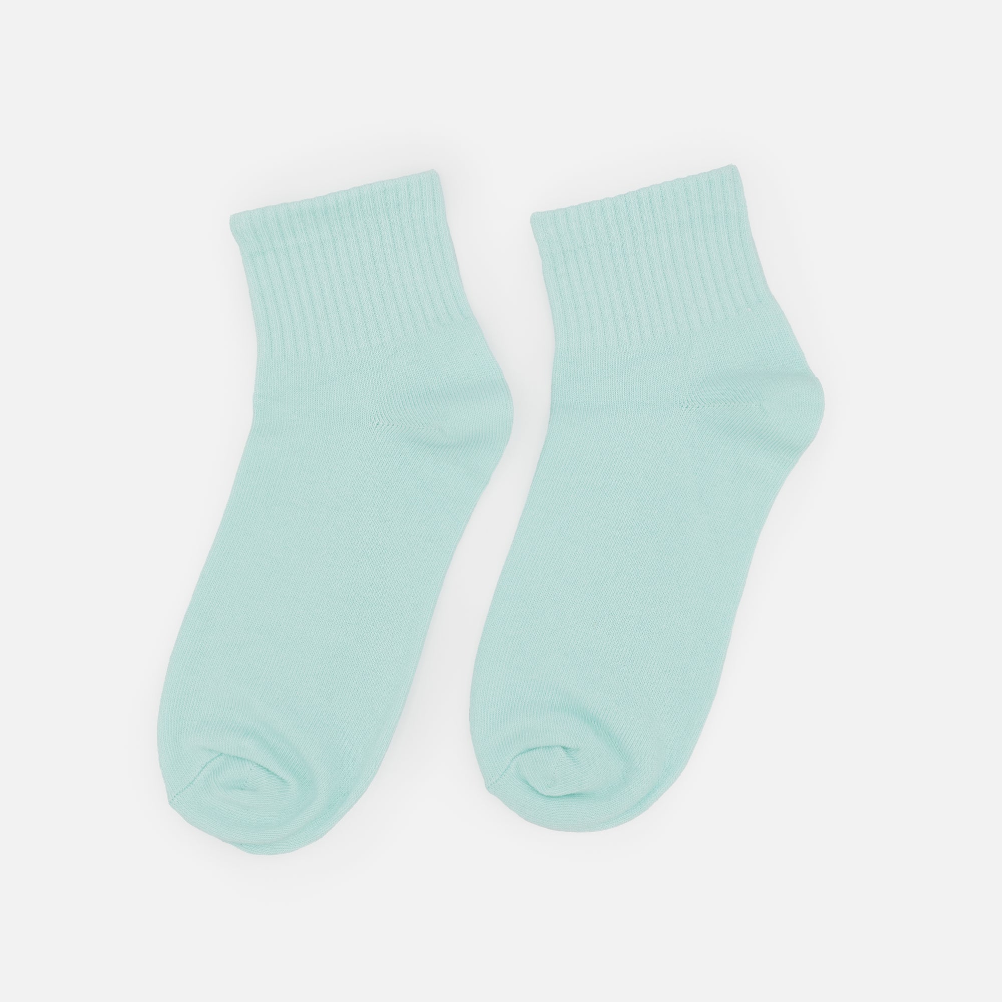 Mid-length turquoise stockings