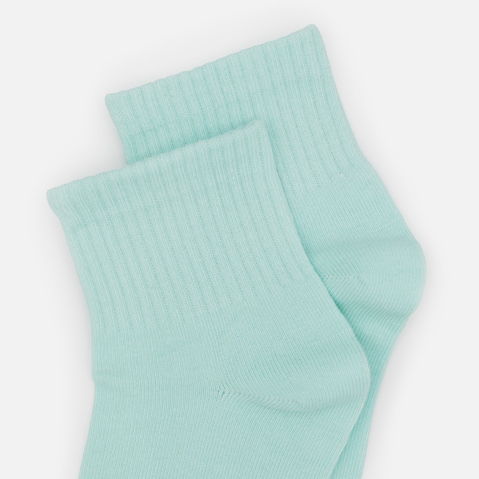 Mid-length turquoise stockings