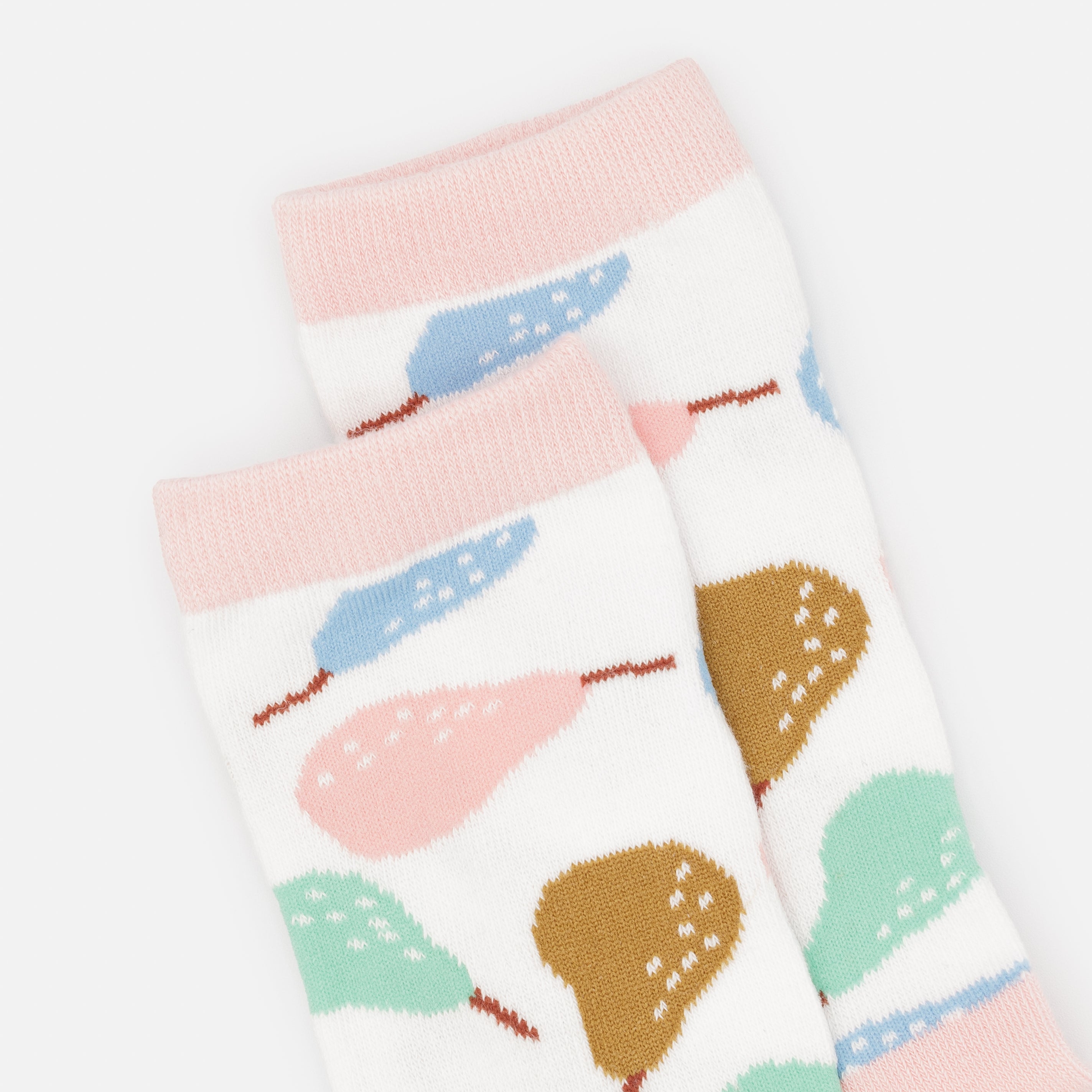 White stockings with multicolored pears