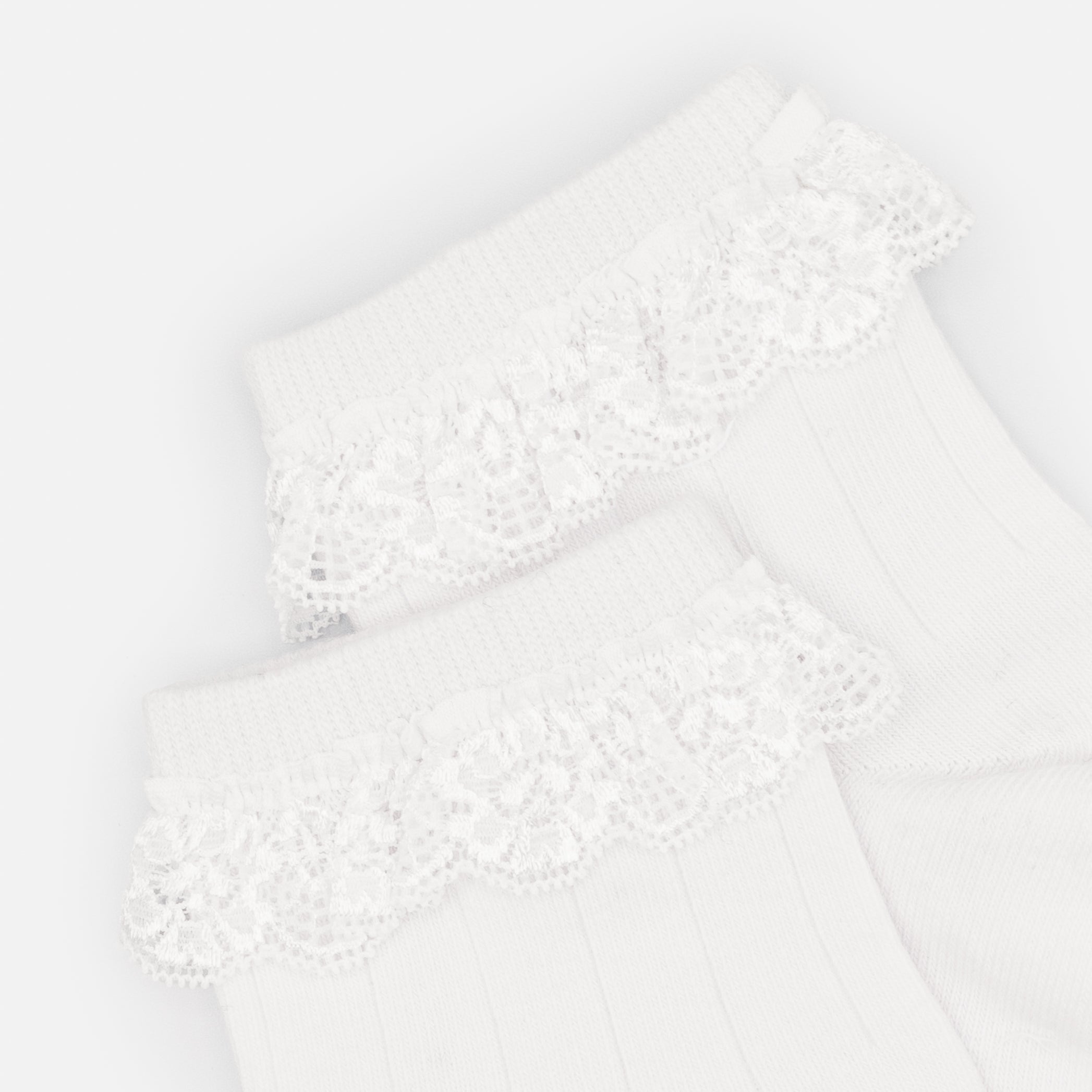 Bas cheville blancs avec dentelle