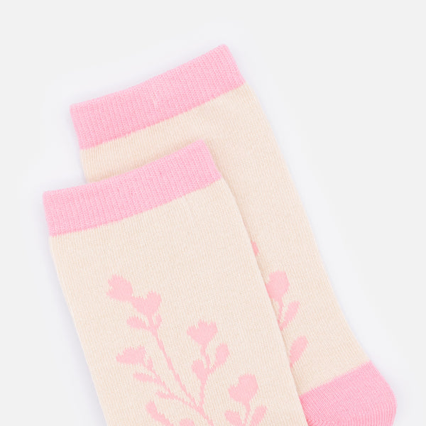 Charger l&#39;image dans la galerie, Bas beiges &amp; rose pâle avec longue grappe de fleurs
