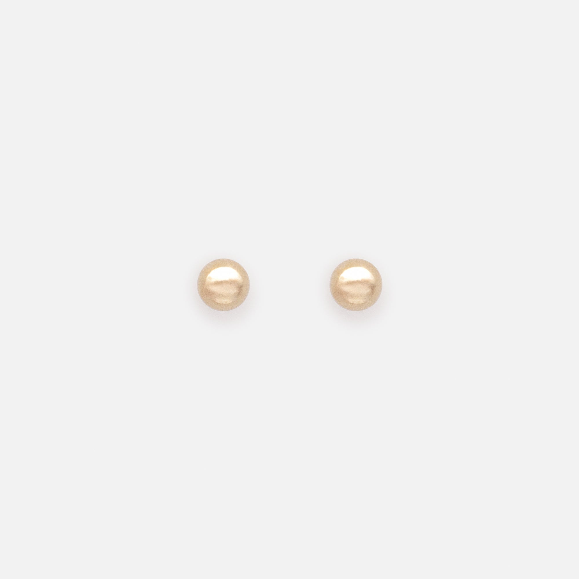 Boucles d’oreilles fixes 4 mm boules dorées or 10 carats