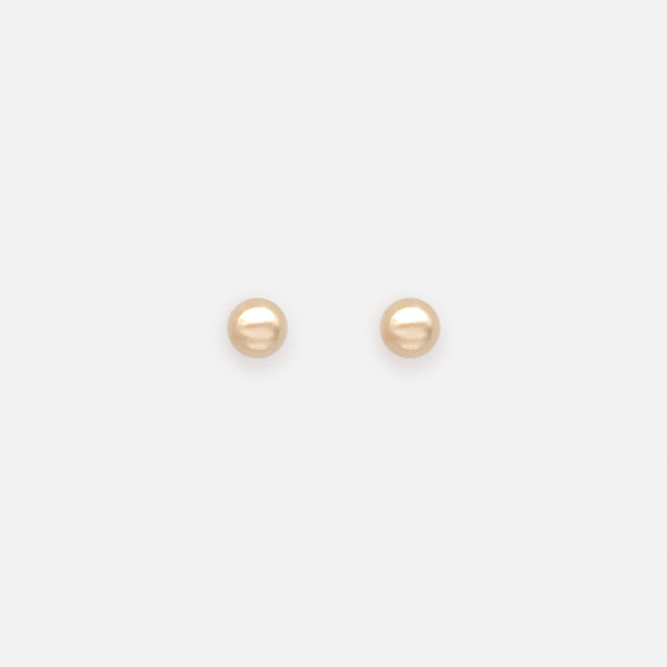 Charger l&#39;image dans la galerie, Boucles d’oreilles fixes 4 mm boules dorées or 10 carats
