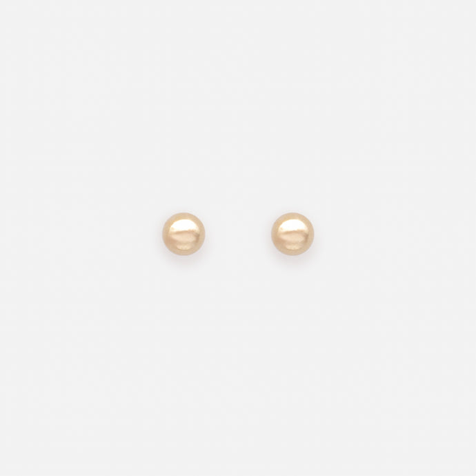4 mm earrings with golden balls 10k yellow gold