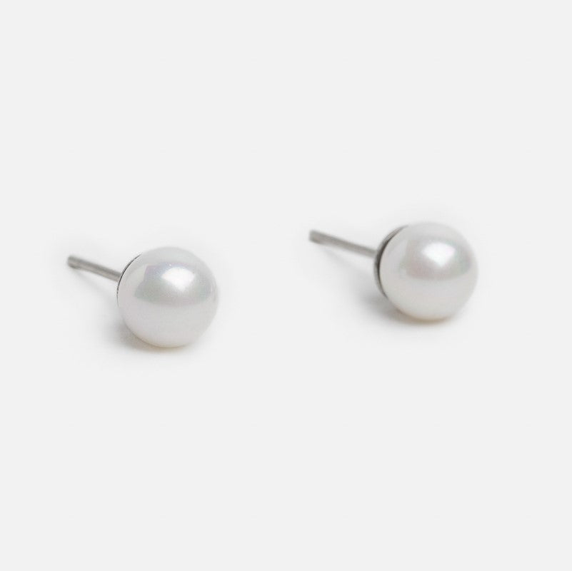 Boucles d'oreilles perles en acier inoxydable