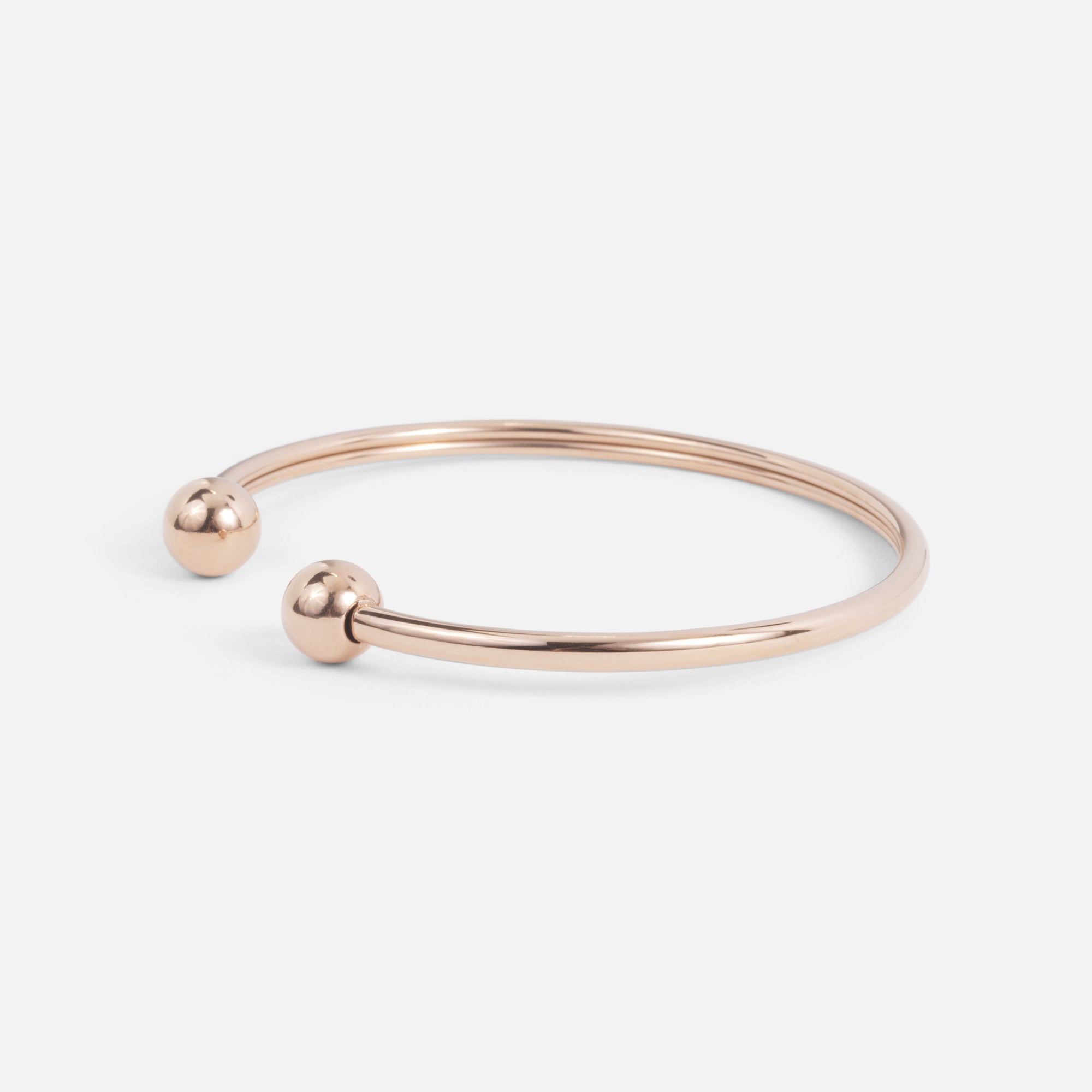 Bracelet ajustable rose doré en acier inoxydable