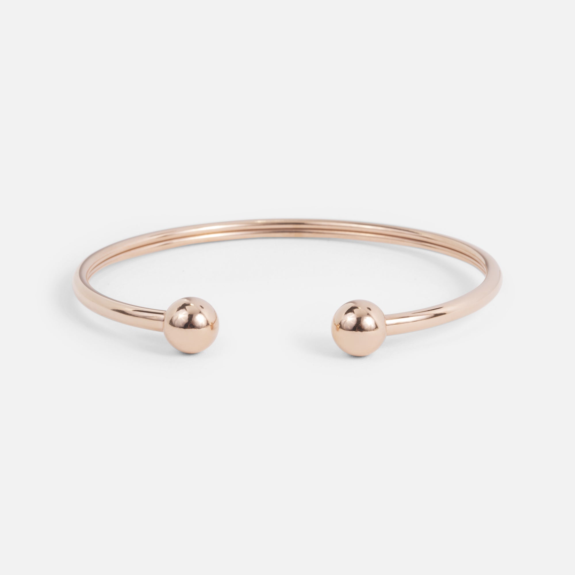 Bracelet ajustable rose doré en acier inoxydable