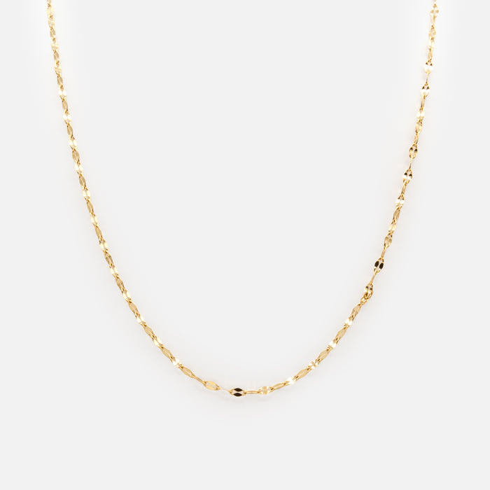 Chaîne dorée à maille diamant en acier inoxydable