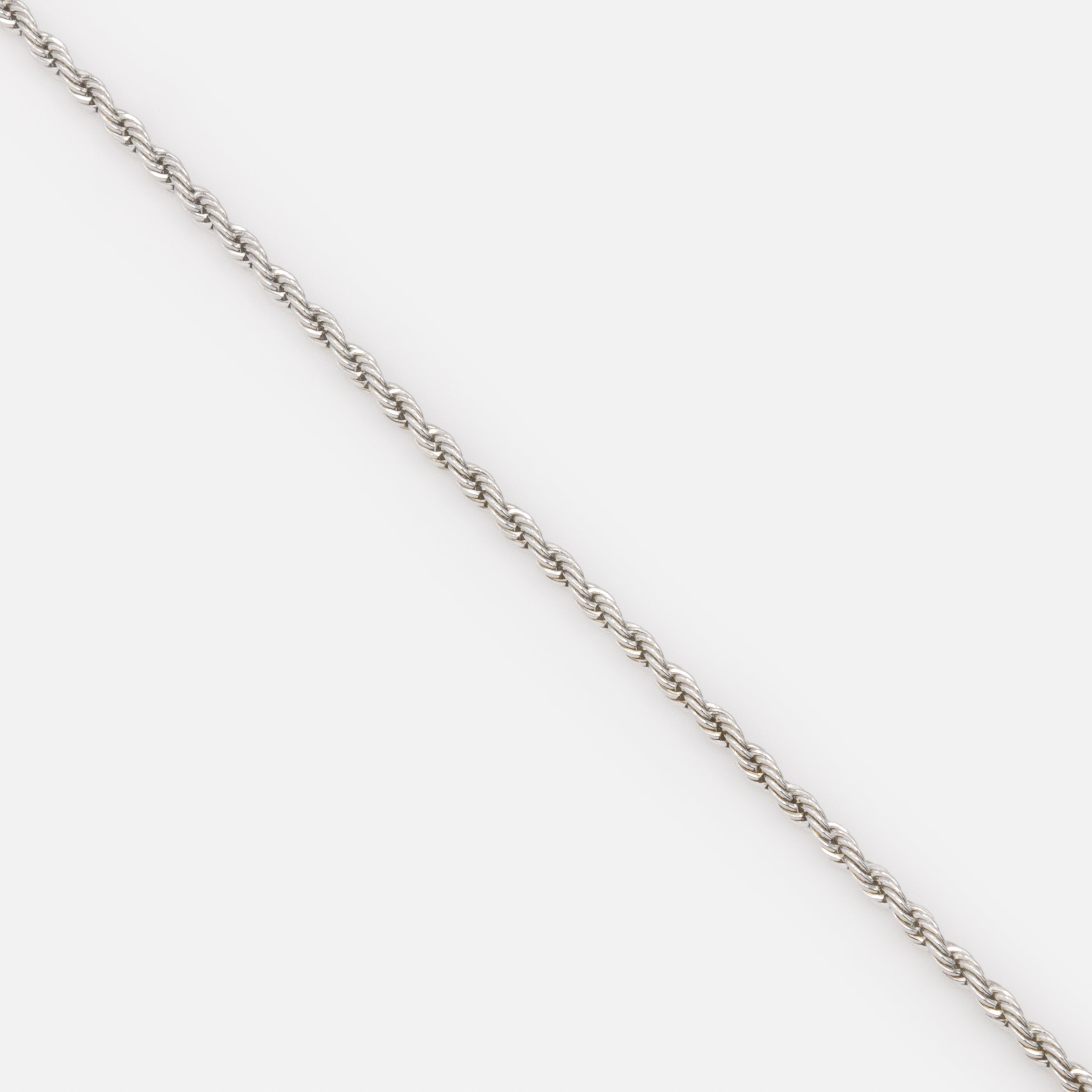 Silvered twisted mesh bracelet in stainless steel
