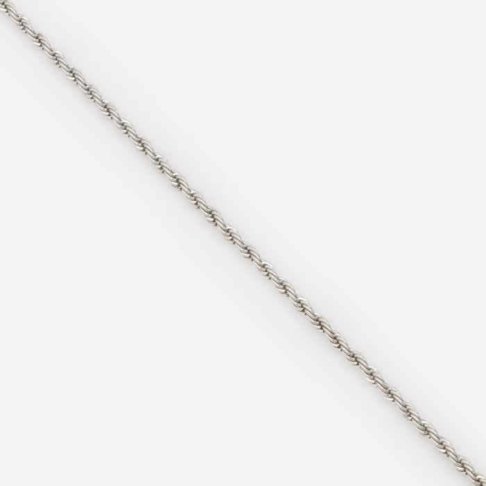 Bracelet argenté à maille torsade en acier inoxydable