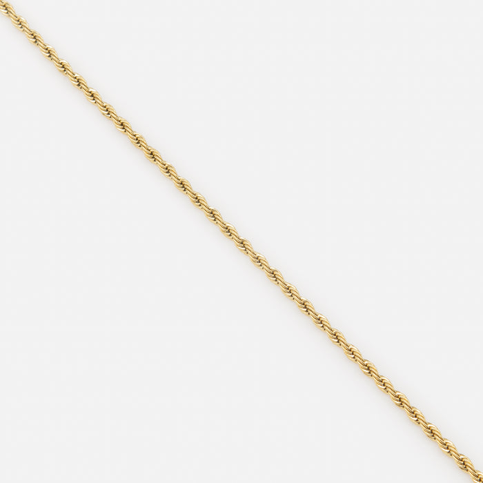 Bracelet doré à maille torsade en acier inoxydable